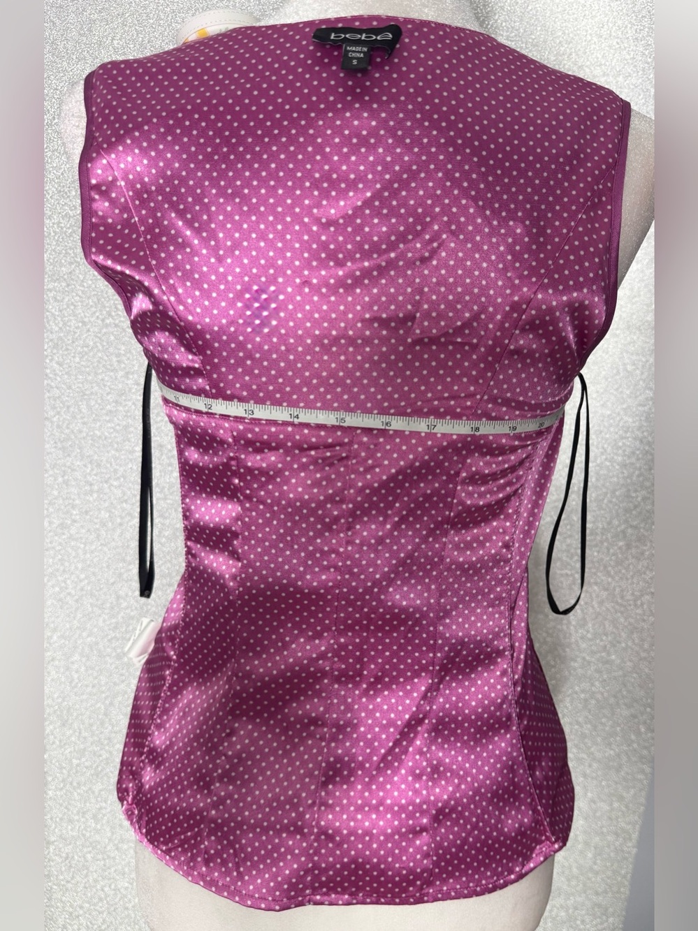 bebe Purple Satin Corset Top - Picture 11 of 11
